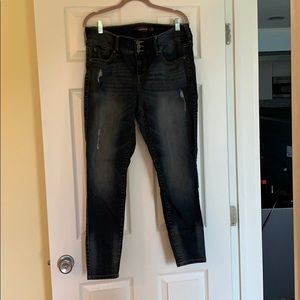 Distressed Dark Wash Jeans/Jeggings